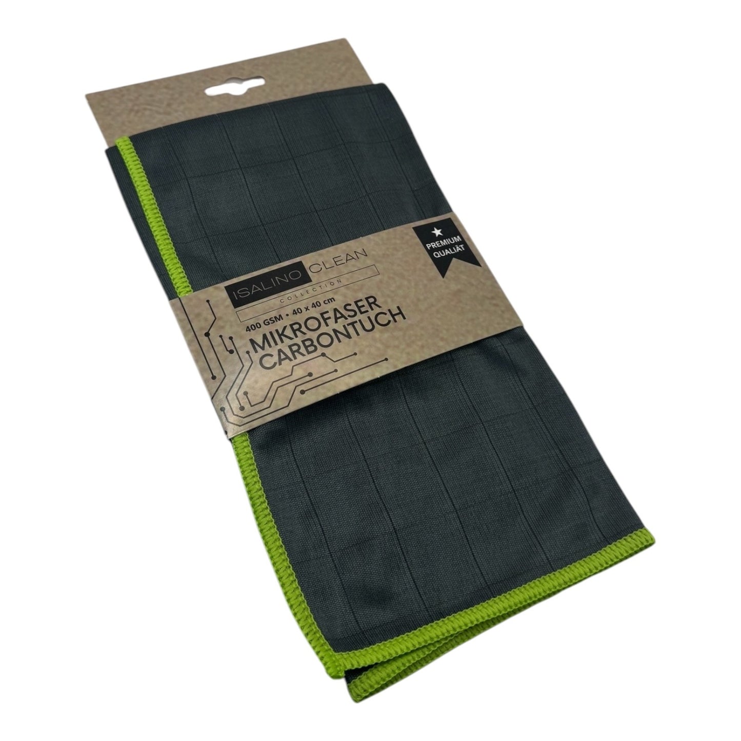 Mikrofasertuch Premium Carbon 40x40 cm 400 GSM Fenstertuch für Glas und Spiegel