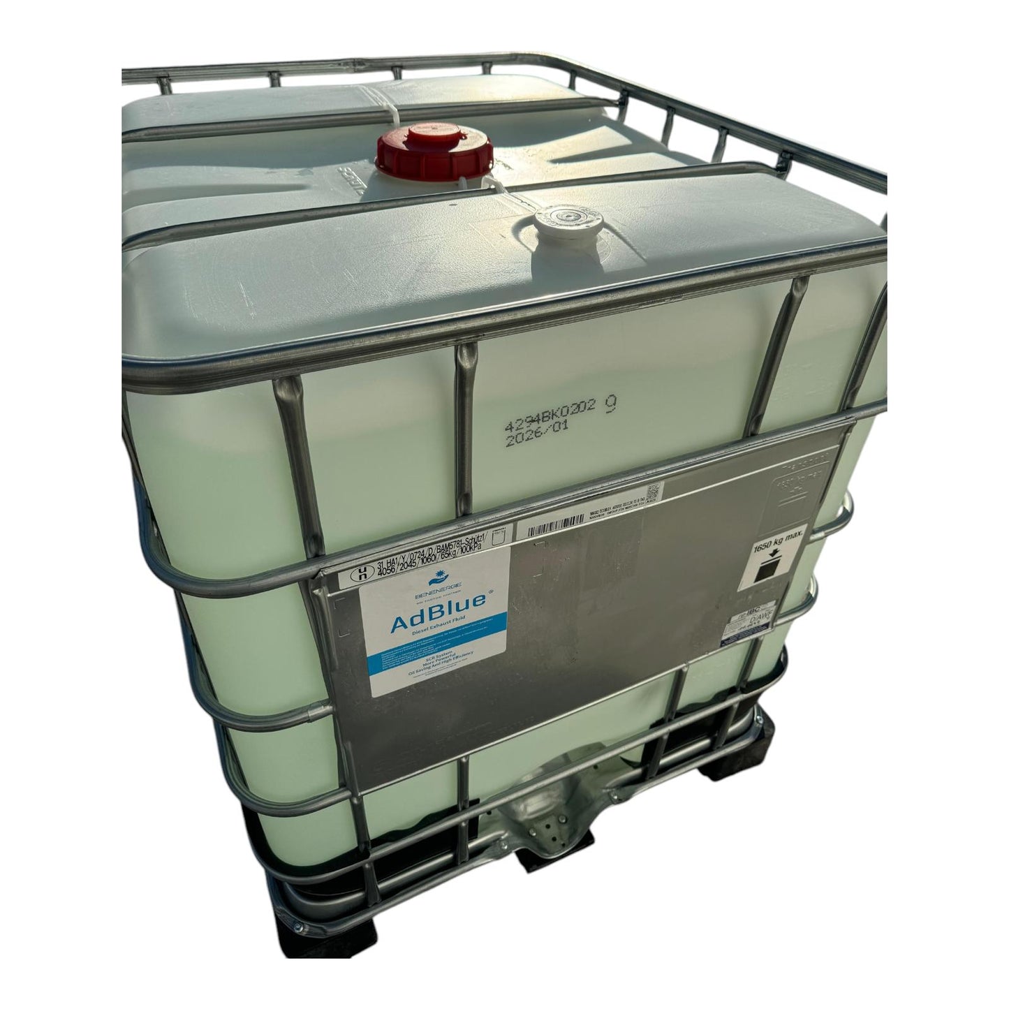 AdBlue® - 1000 Liter - BenEnergie - Harnstofflösung - ISO 22241 - IBC Container